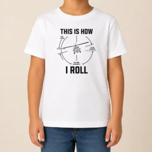 Official This Is How I Roll Funny Helicopter Kids T-Shirt
