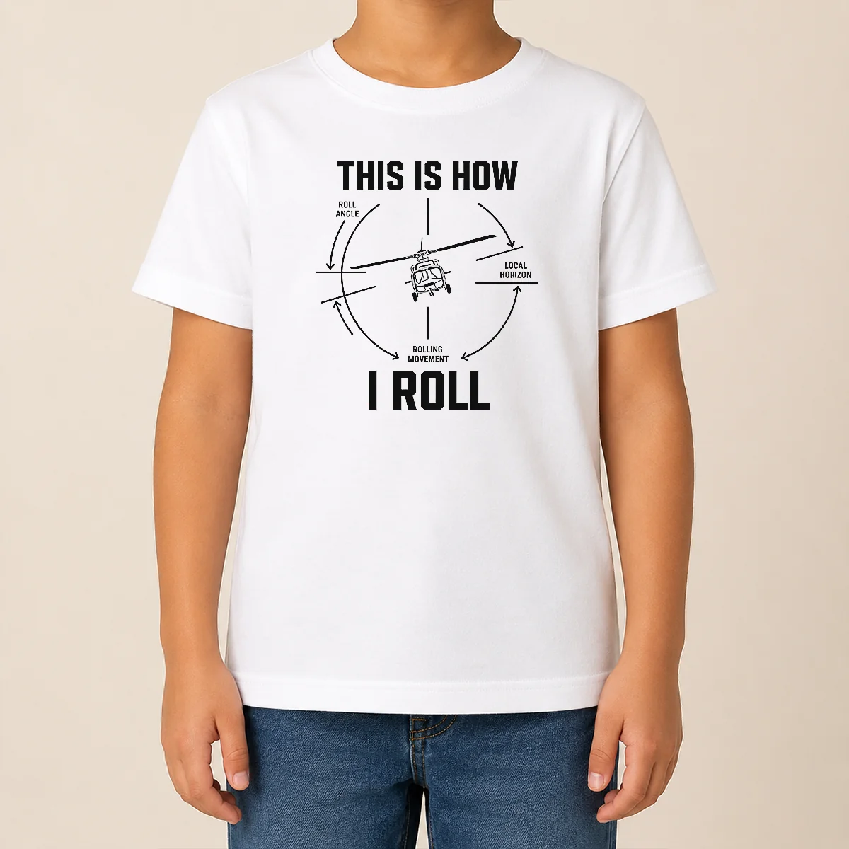 Official This Is How I Roll Funny Helicopter Kids T Shirt Official This Is How I Roll Funny Helicopter Kids T-Shirt