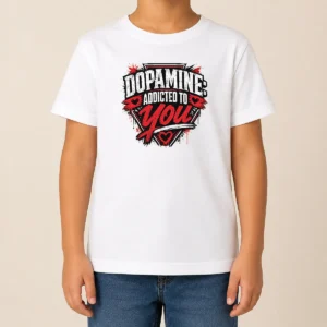 Original Dopamine Addicted To You Streetwear Typography Kids T-Shirt