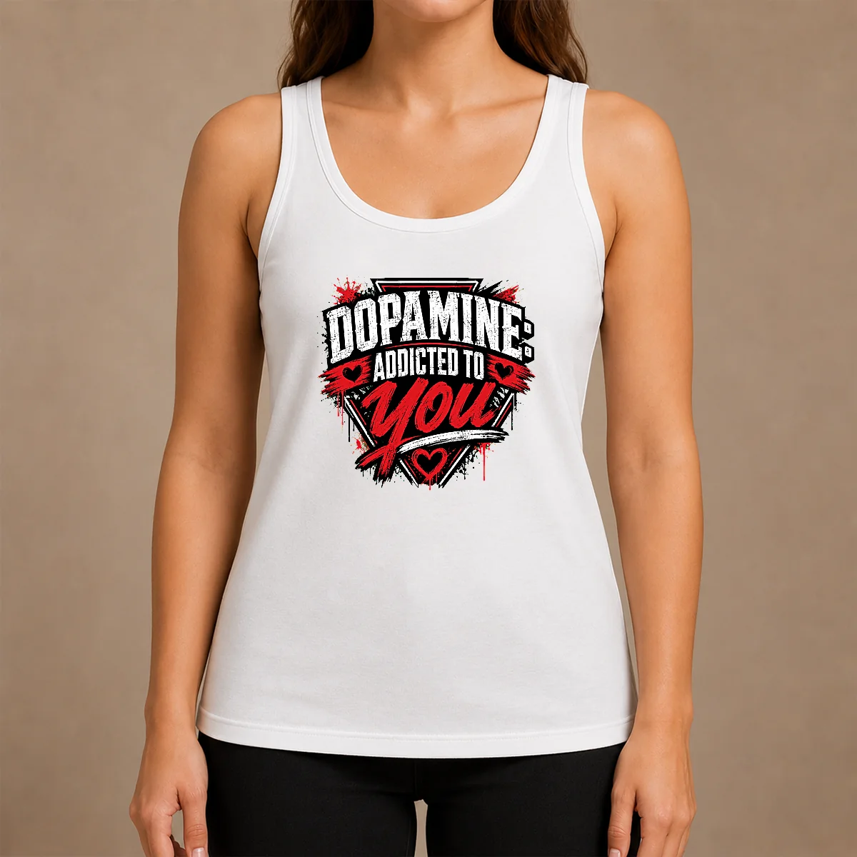 Original Dopamine Addicted To You Streetwear Typography Tank Top Original Dopamine Addicted To You Streetwear Typography Tank Top