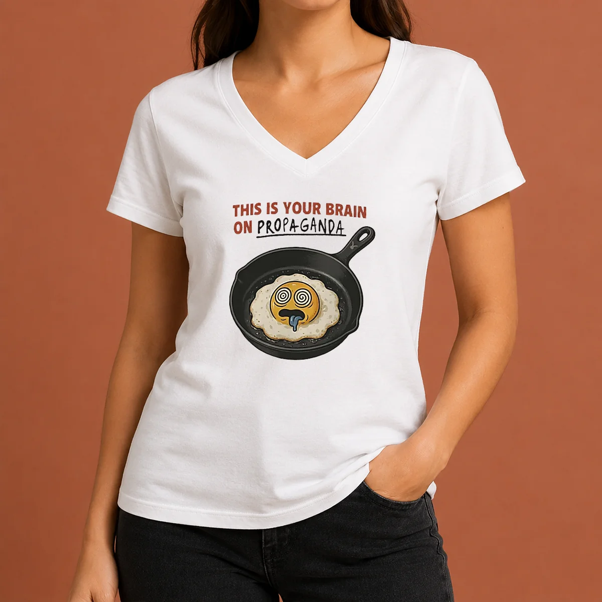 Original Fried Egg This Is Your V-Neck Shirt Original Fried Egg This Is Your V-Neck Shirt