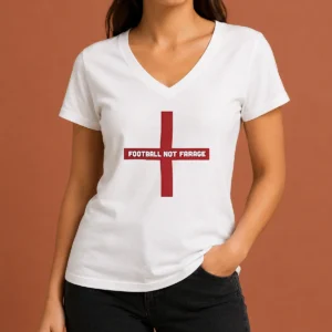 Original Funny Football Not Farage England St George'S Cross V-Neck Shirt