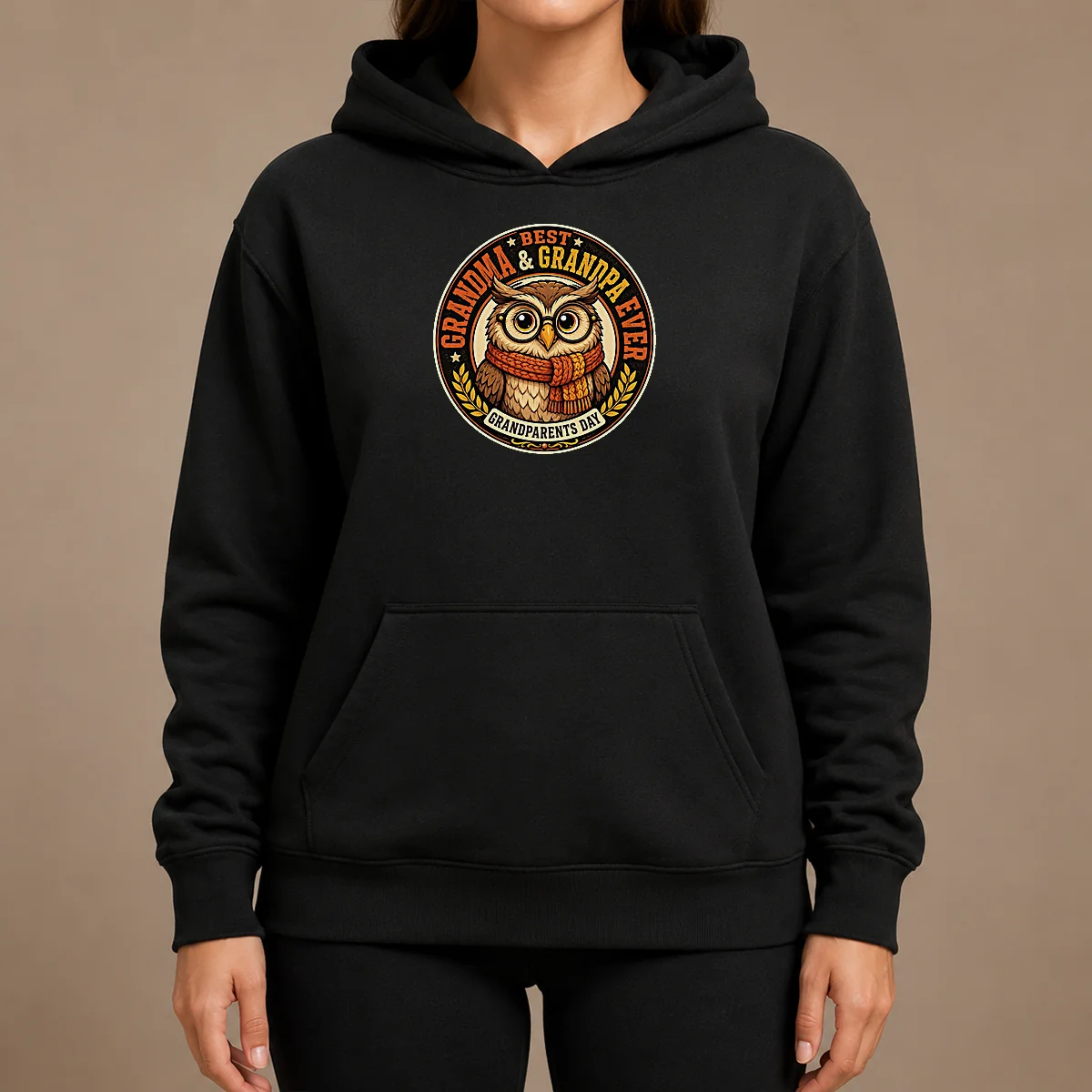 Original Funny Grandparents Day Best Grandma Grandpa Mascot Badge Hoodie Original Funny Grandparents Day Best Grandma Grandpa Mascot Badge Hoodie