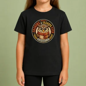 Original Funny Grandparents Day Best Grandma Grandpa Mascot Badge Kids T-Shirt
