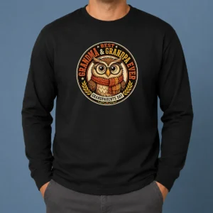 Original Funny Grandparents Day Best Grandma Grandpa Mascot Badge Long Sleeve Shirt
