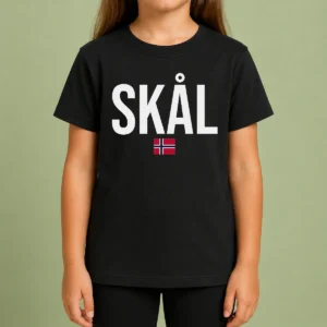 Original Hot Skal Norwegian Phrase Saying Gift Cheers In Norway Kids T-Shirt