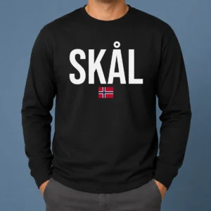 Original Hot Skal Norwegian Phrase Saying Gift Cheers In Norway Long Sleeve Shirt