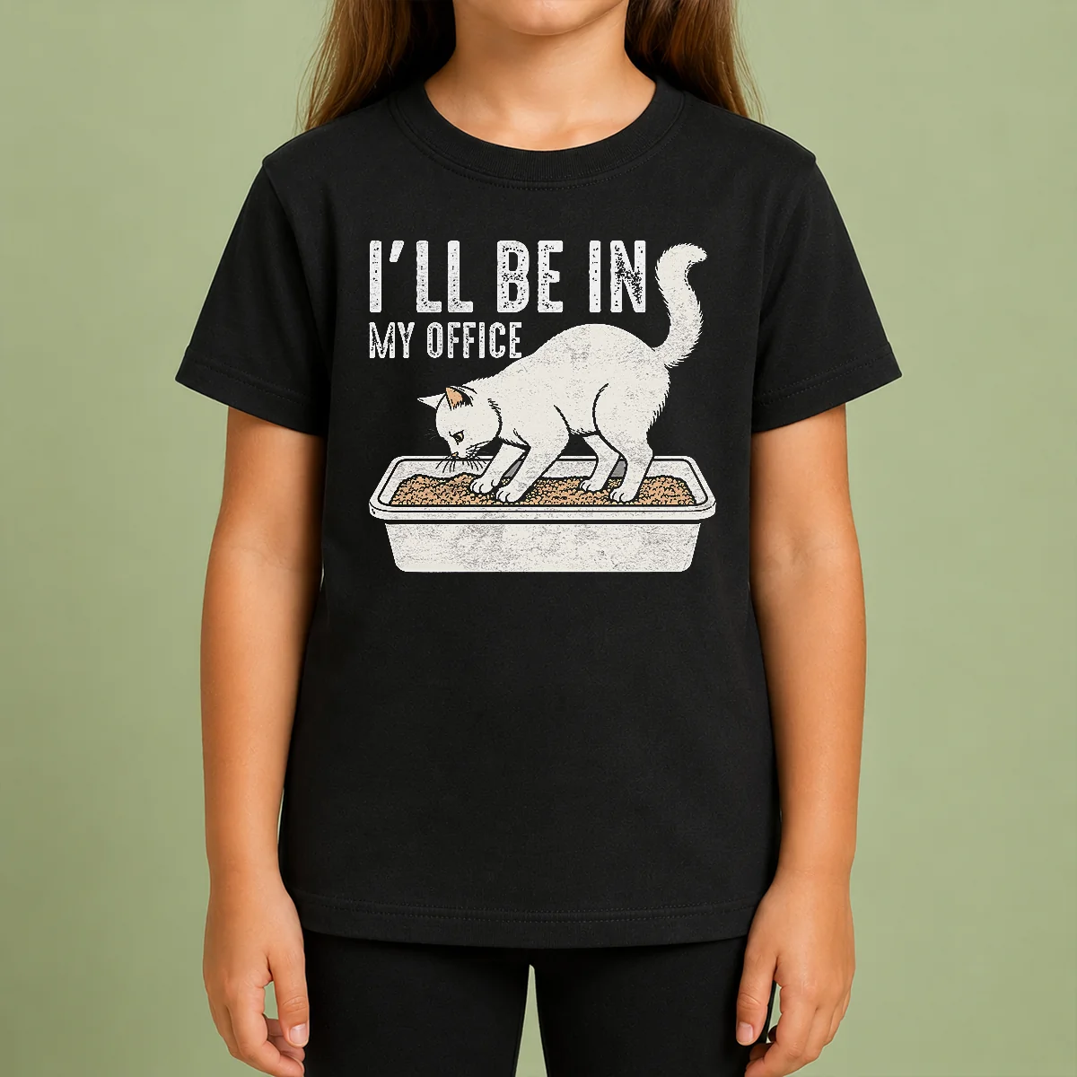 Original I Will Be In My Office Funny Cat Meme Litter Box Kids T Shirt Original I Will Be In My Office Funny Cat Meme Litter Box Kids T-Shirt