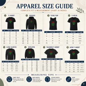 Size chart for Original Lies The Official Language Of The Republican Party with measurements in inches and cm