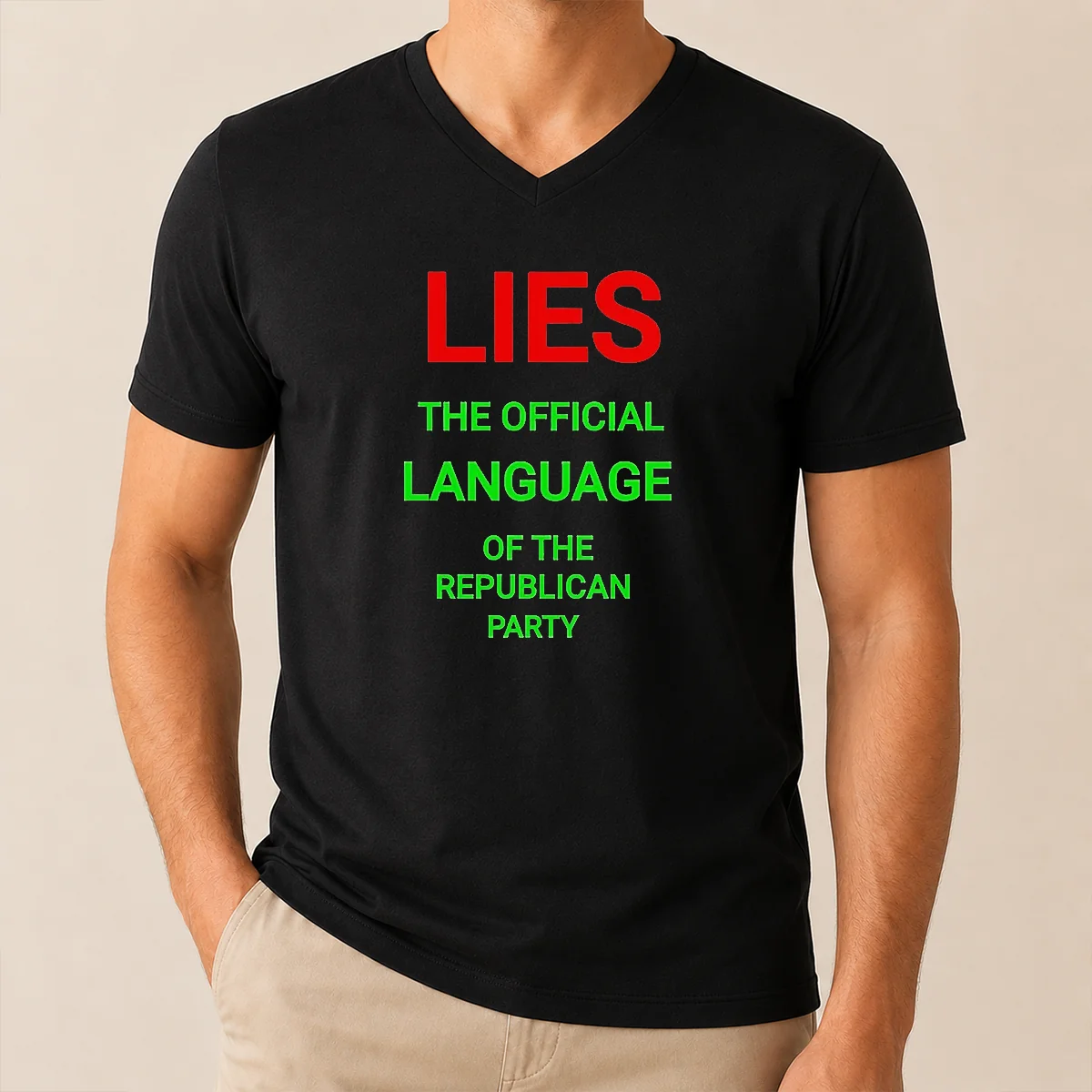 Original Lies The Official Language Of V-Neck Shirt Original Lies The Official Language Of V-Neck Shirt