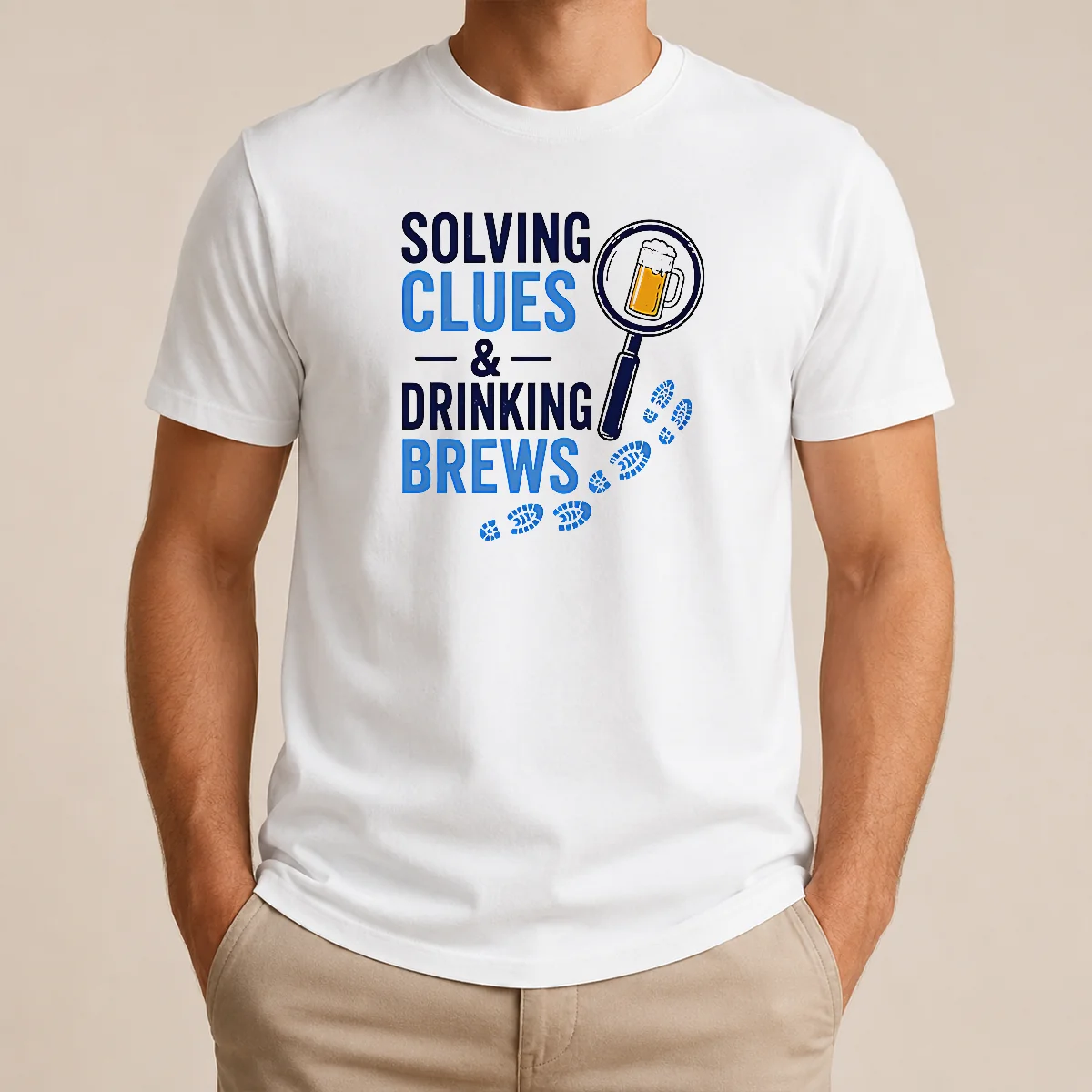 Original Solving Clues And Drinking Brews Shirt Original Solving Clues And Drinking Brews Shirt