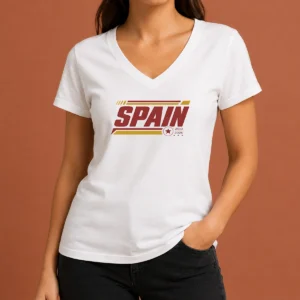 Original Spain 2010 2026 Retro Sports Spanish Football V-Neck Shirt