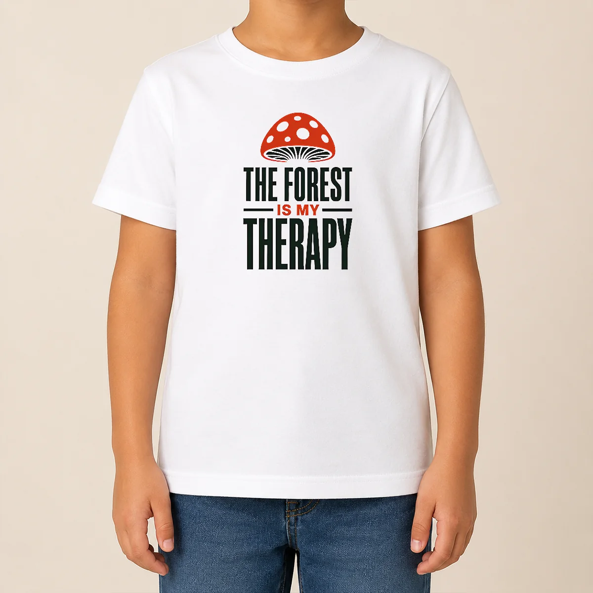 Original The Forest Is My Therapy Mushroom Kids T Shirt Original The Forest Is My Therapy Mushroom Kids T-Shirt