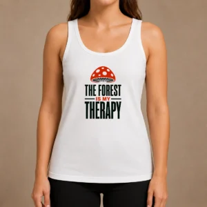 Original The Forest Is My Therapy Mushroom Tank Top