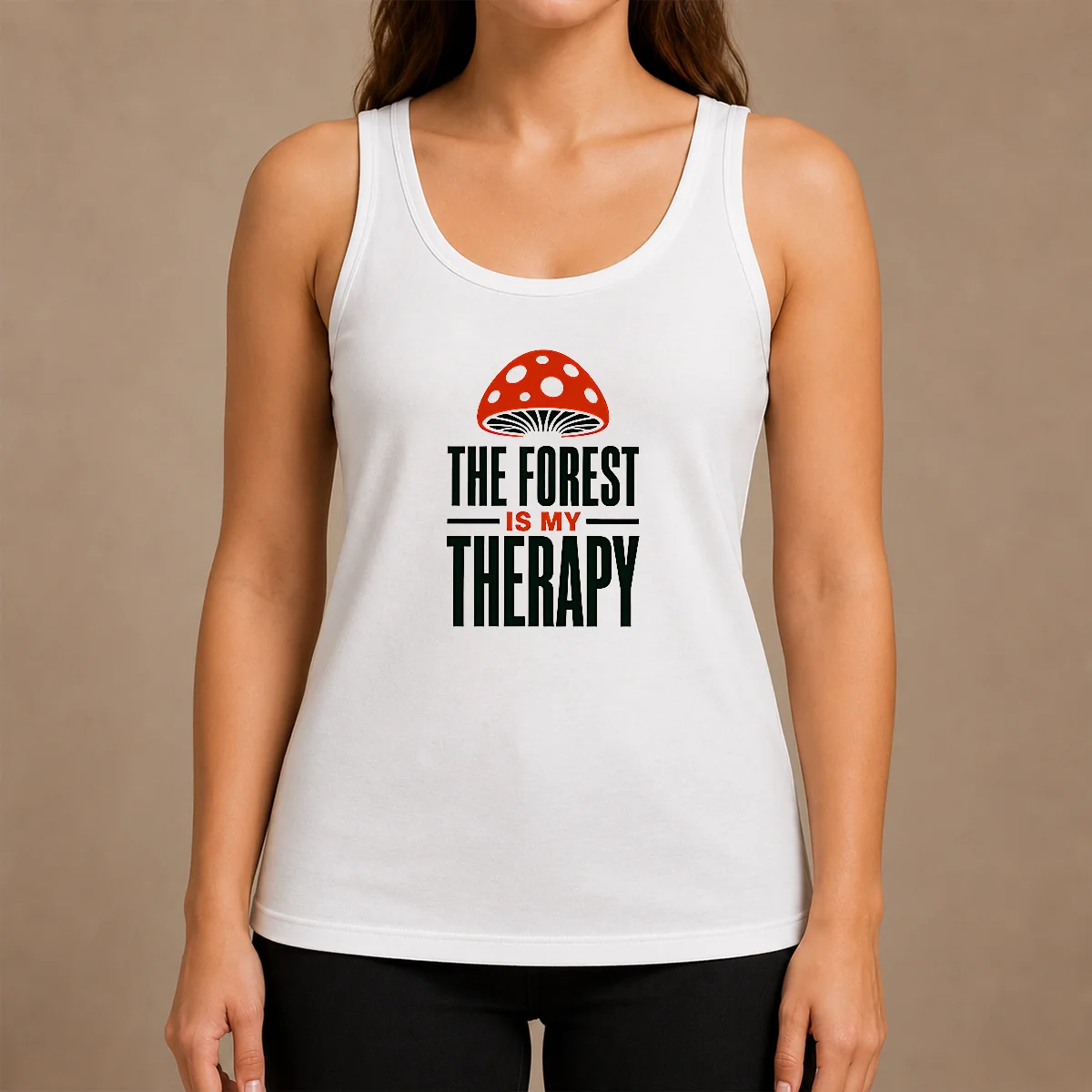Original The Forest Is My Therapy Mushroom Tank Top Original The Forest Is My Therapy Mushroom Tank Top