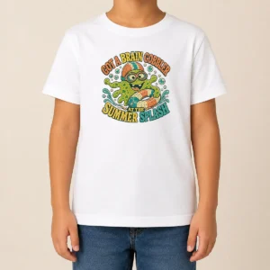 Premium Brain Gobbler Summer Splash Retro Distressed Kids T-Shirt