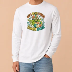 Premium Brain Gobbler Summer Splash Retro Distressed Long Sleeve Shirt