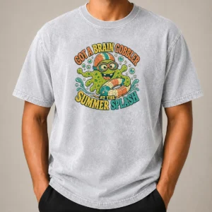 Premium Brain Gobbler Summer Splash Retro Distressed Washed T-Shirt
