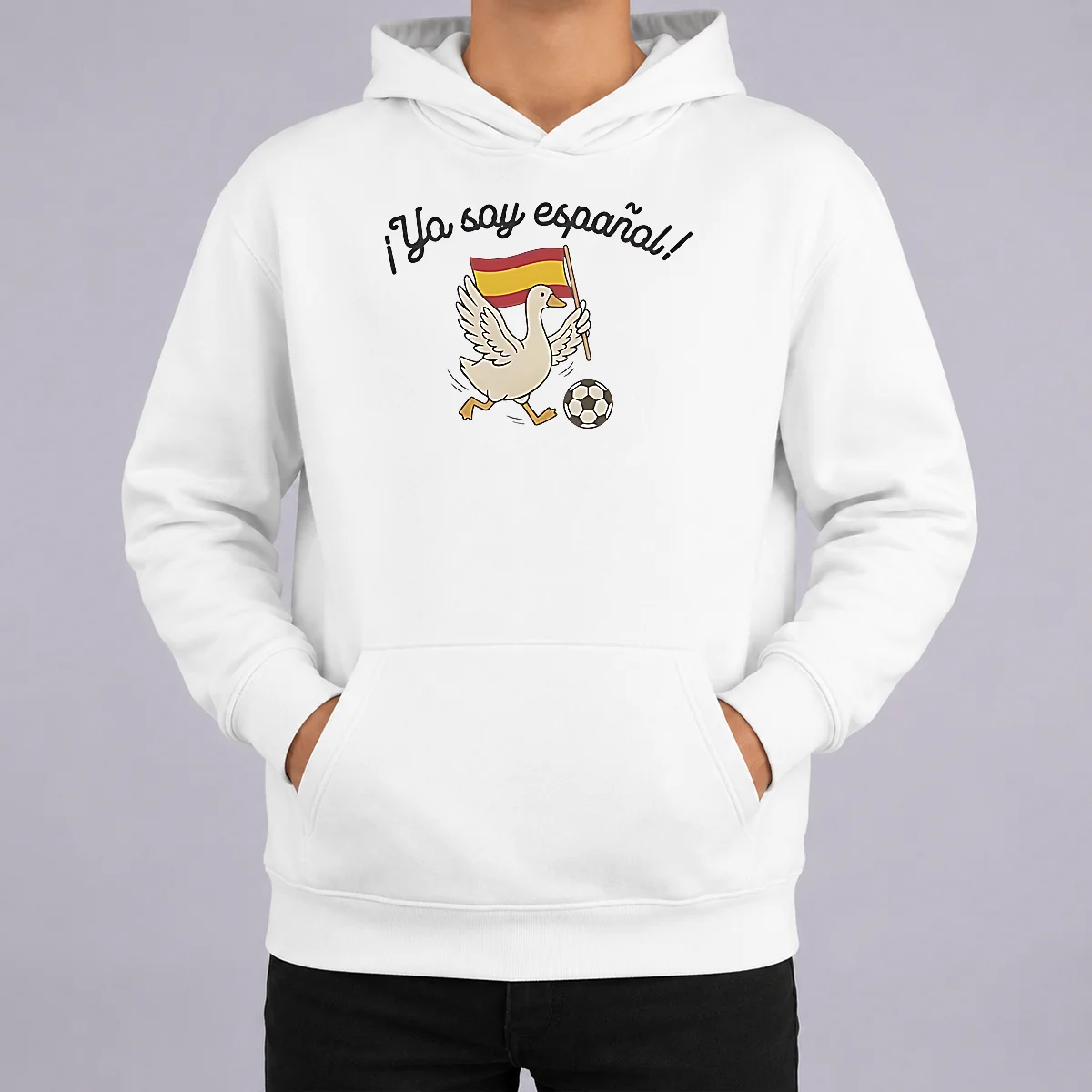 Premium Hot Yo Soy Espaol Spain 2026 Hoodie Premium Hot Yo Soy Espaol Spain 2026 Hoodie in black with front graphic and kangaroo pocket