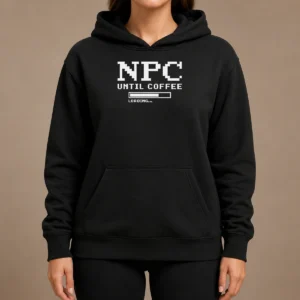 Premium NPC Until Coffee Loading Gamer Caffeine Hoodie