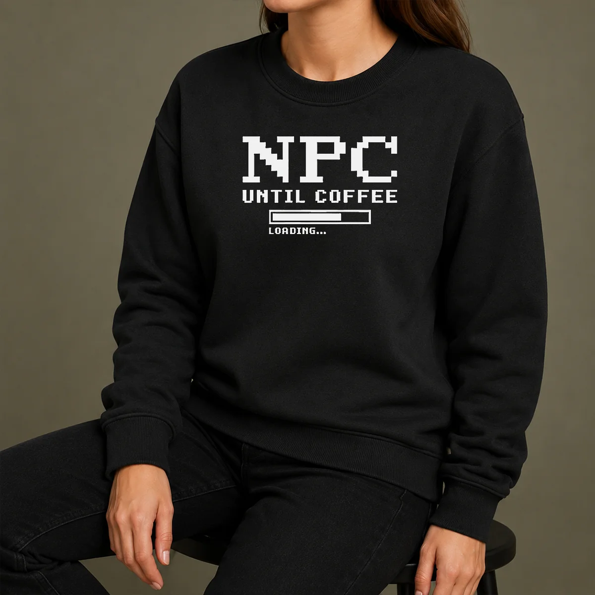 Premium NPC Until Coffee Loading Gamer Caffeine Sweater Premium NPC Until Coffee Loading Gamer Caffeine Sweater