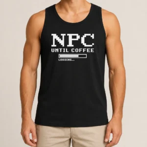 Premium NPC Until Coffee Loading Gamer Caffeine Tank Top