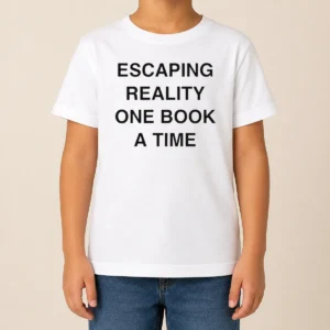 Premium Original Escaping Reality One Book A Time Kids T-Shirt