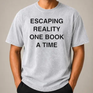 Premium Original Escaping Reality One Book A Time Washed T-Shirt
