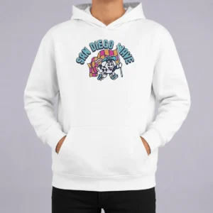 Premium San Diego Wave Mascot Soccer Ball Character Hoodie