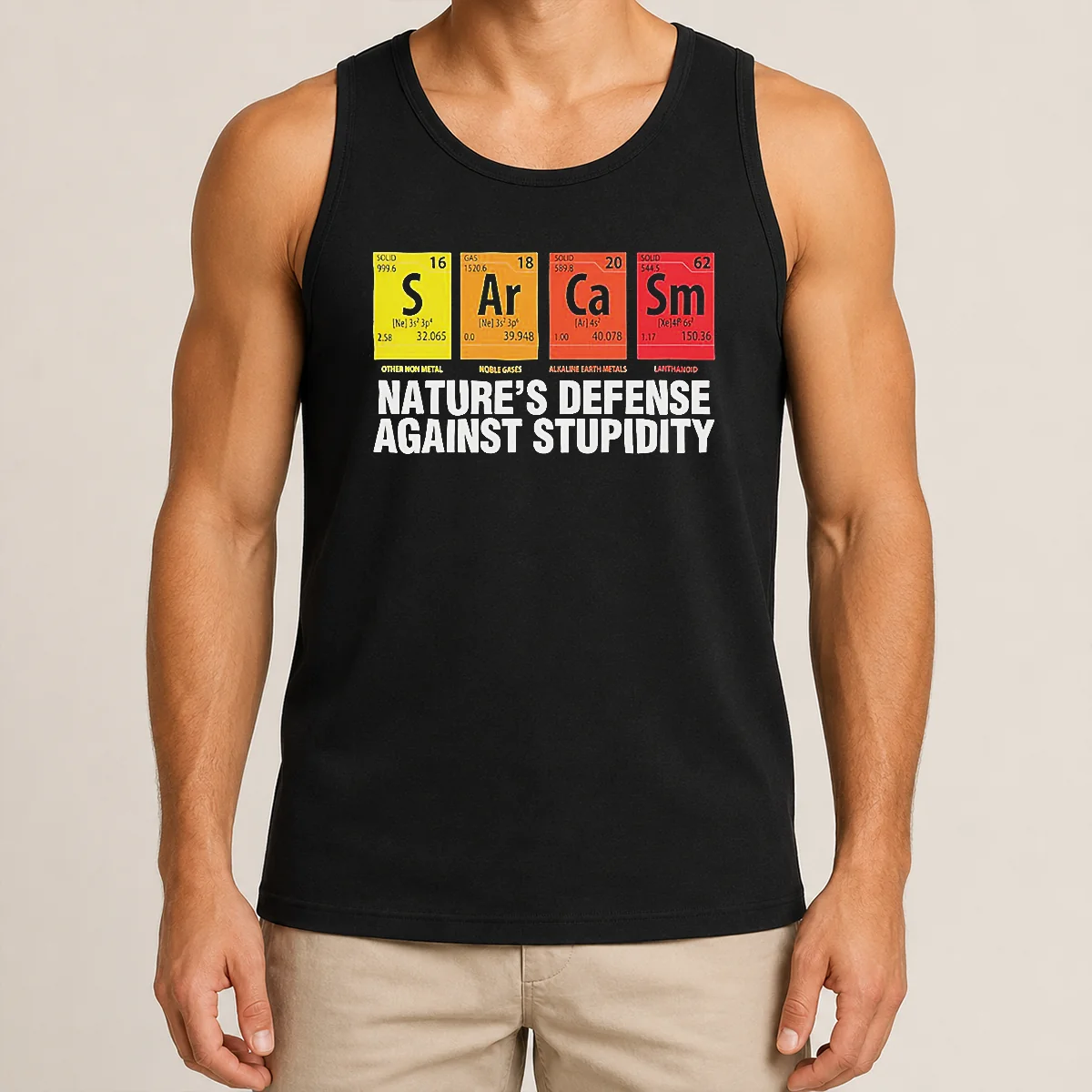 Premium Sarcasm Nature'S Defense Against Stupidity Periodic Table Tank Top Premium Sarcasm Nature'S Defense Against Stupidity Periodic Table Tank Top