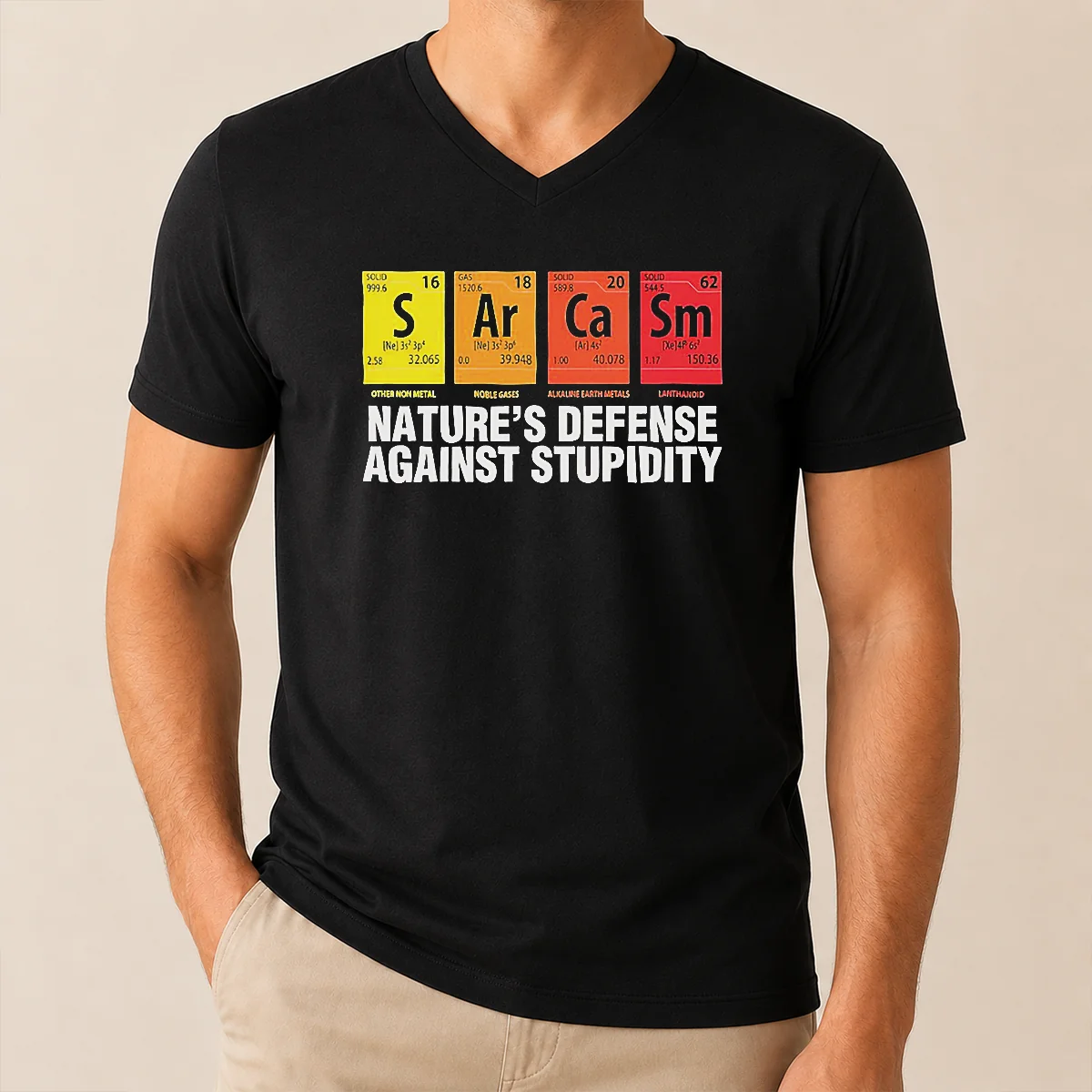 Premium Sarcasm Nature'S Defense Against Stupidity V-Neck Shirt Premium Sarcasm Nature'S Defense Against Stupidity V-Neck Shirt