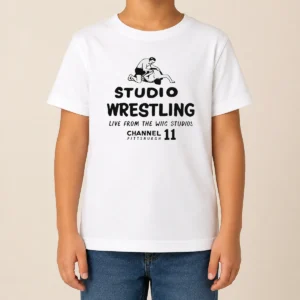 Premium Studio Wrestling Live From The WIIC Studios Channel 11 Pittsburgh Kids T-Shirt