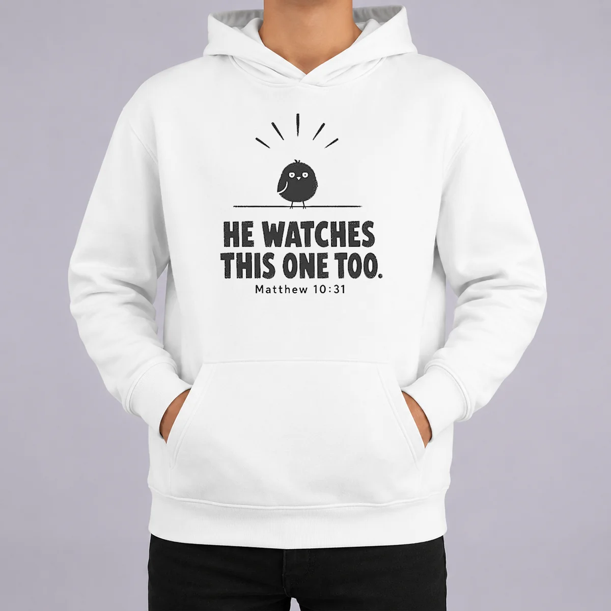 Premium Top Bible Verse Sparrow Matthew 10 31 He Watches This One Too Christian Faith Hoodie Premium Top Bible Verse Sparrow Matthew 10 31 He Watches This One Too Christian Faith Hoodie