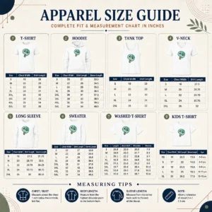 Pretty Awesome Popsicle size chart showing measurements in inches and centimeters for accurate sizing