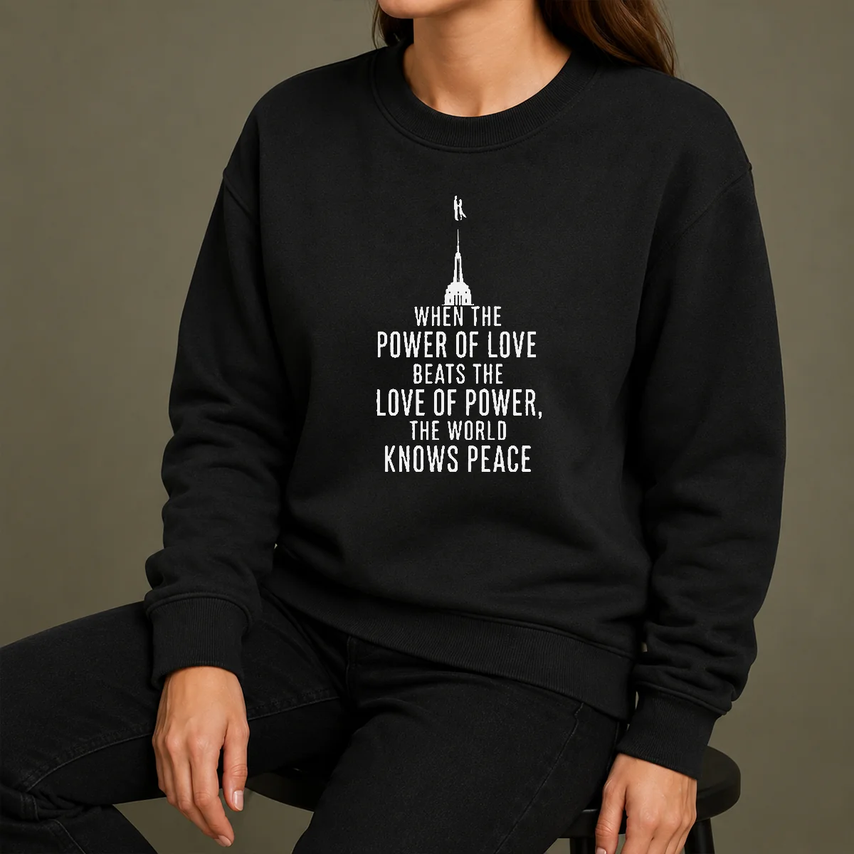 Pretty Awesome When The Power Of Love Beats The Love Of Power The World Knows Peace Sweater Pretty Awesome When The Power Of Love Beats The Love Of Power The World Knows Peace Sweater