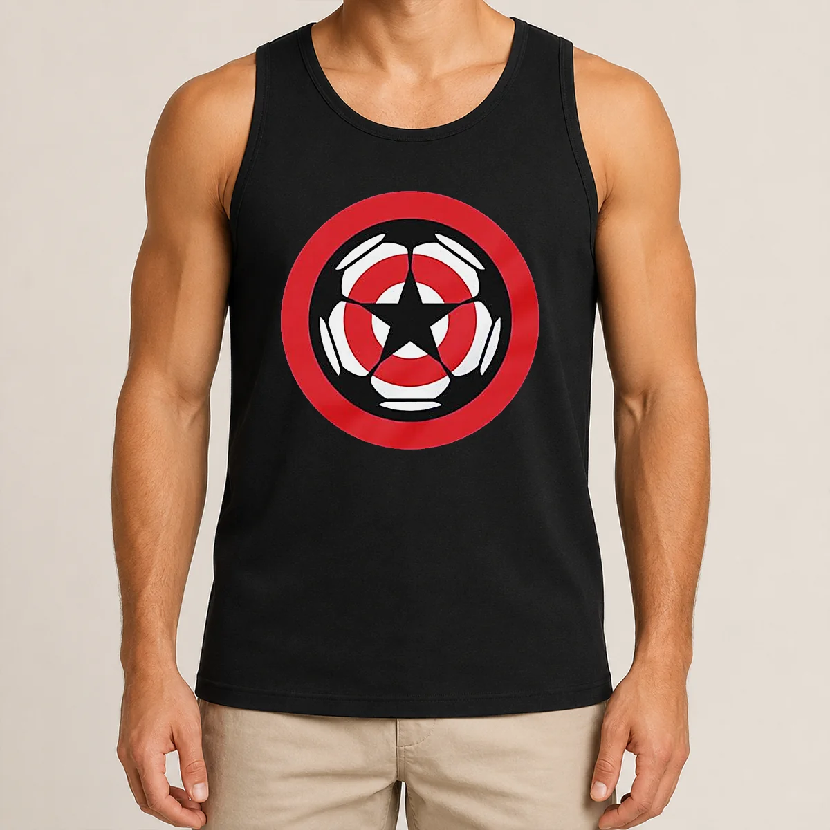 Pretty Captain America Marvel Cinematic Universe UEFA Champions Tank Top Pretty Captain America Marvel Cinematic Universe UEFA Champions Tank Top