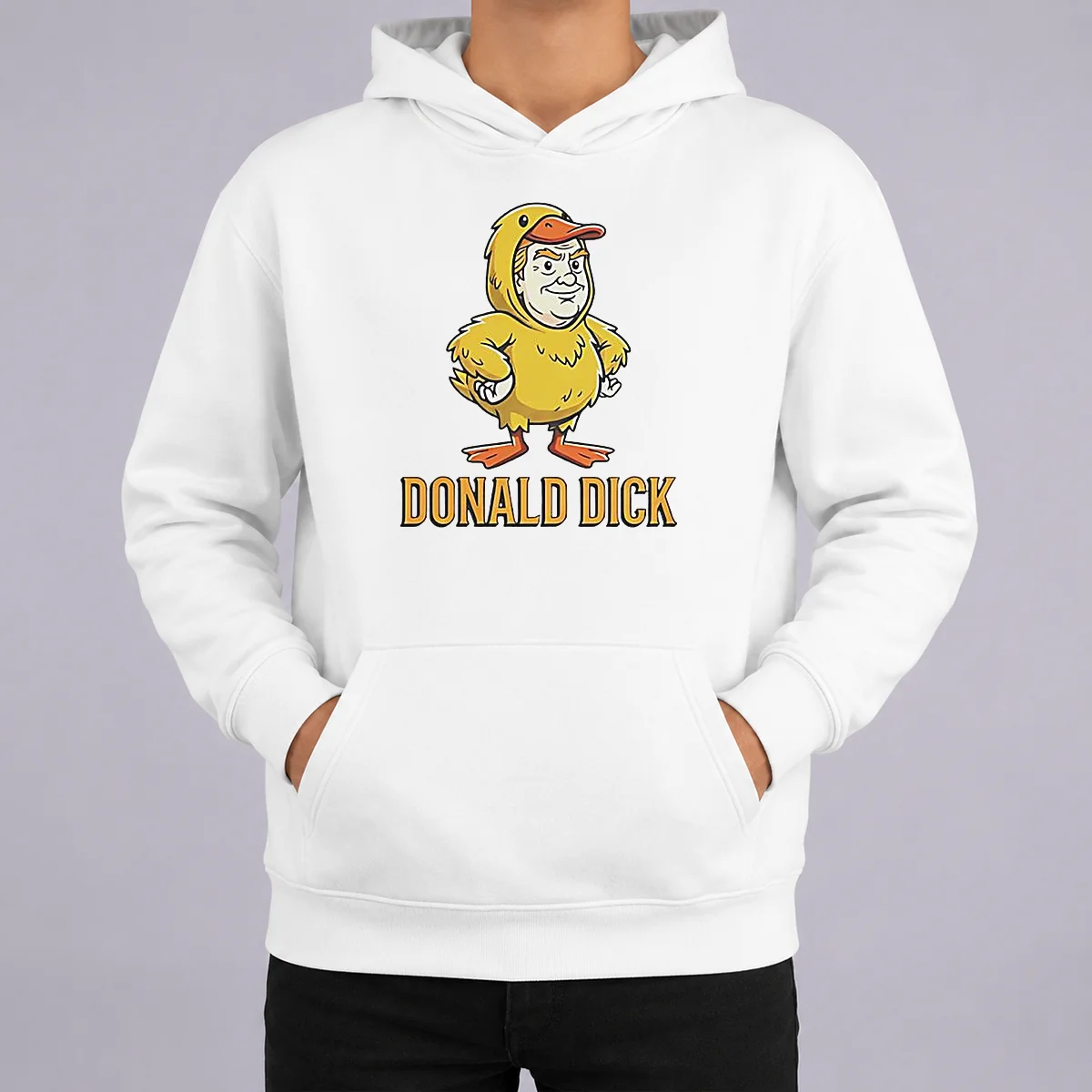 Pretty Donald Dick Parody Hoodie Pretty Donald Dick Parody Hoodie in black, featuring bold graphic print on front, displayed on a front-facing view