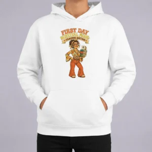 Pretty First Day Survival Teacher Vintage Hoodie