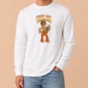 Pretty First Day Survival Teacher Vintage Long Sleeve Shirt