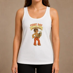 Pretty First Day Survival Teacher Vintage Tank Top