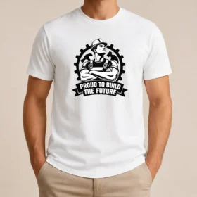 Pretty Funny Labour Day Proud Worker Silhouette