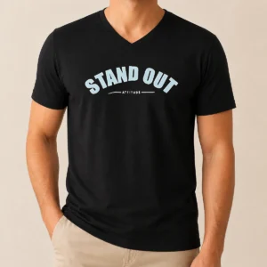 Pretty Funny Stand Out Attitude V-Neck Shirt