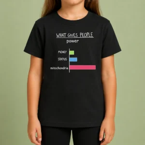 Pretty Hot What Gives People Power Money Status Mitochondria Kids T-Shirt