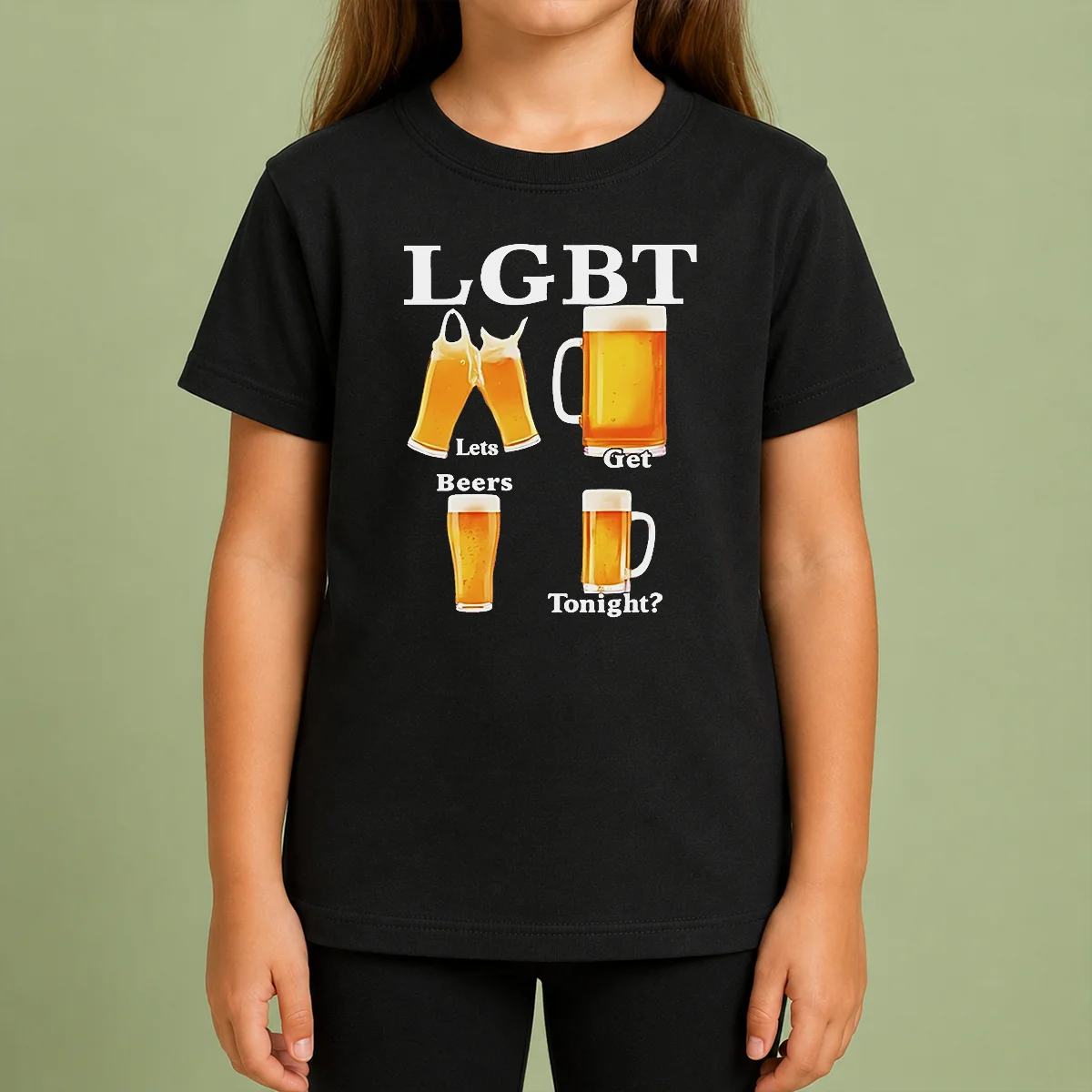 Pretty LGBT Lets Get Beers Tonight Beer Drinking Humor Kids T Shirt Pretty LGBT Lets Get Beers Tonight Beer Drinking Humor Kids T-Shirt