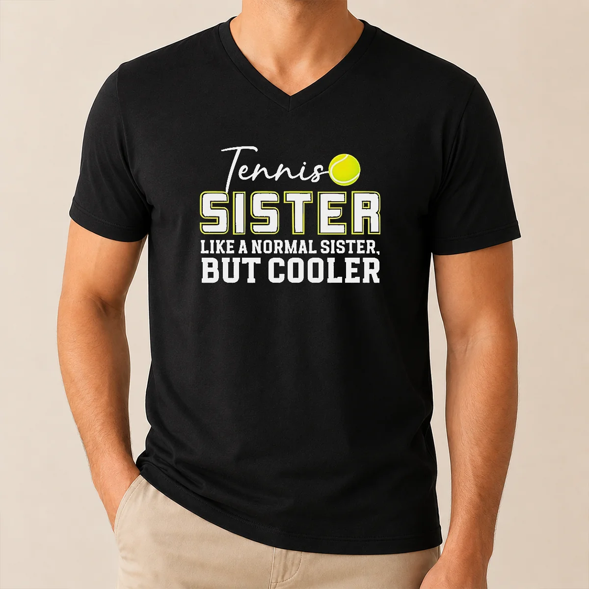 Pretty Original Tennis Sister Like A V-Neck Shirt Pretty Original Tennis Sister Like A V-Neck Shirt