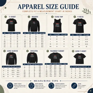 Size chart for Pretty Original The Worst Person In The Philippines Woman Running with measurements in inches and cm