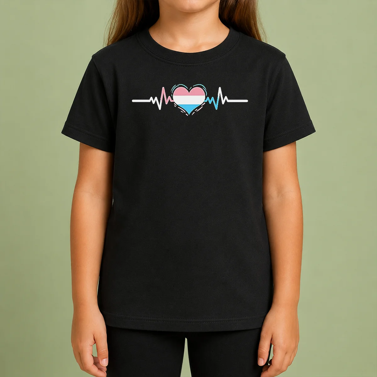 Pretty Premium Transgender Pride Flag Heart Heartbeat Line Kids T Shirt Pretty Premium Transgender Pride Flag Heart Heartbeat Line Kids T-Shirt