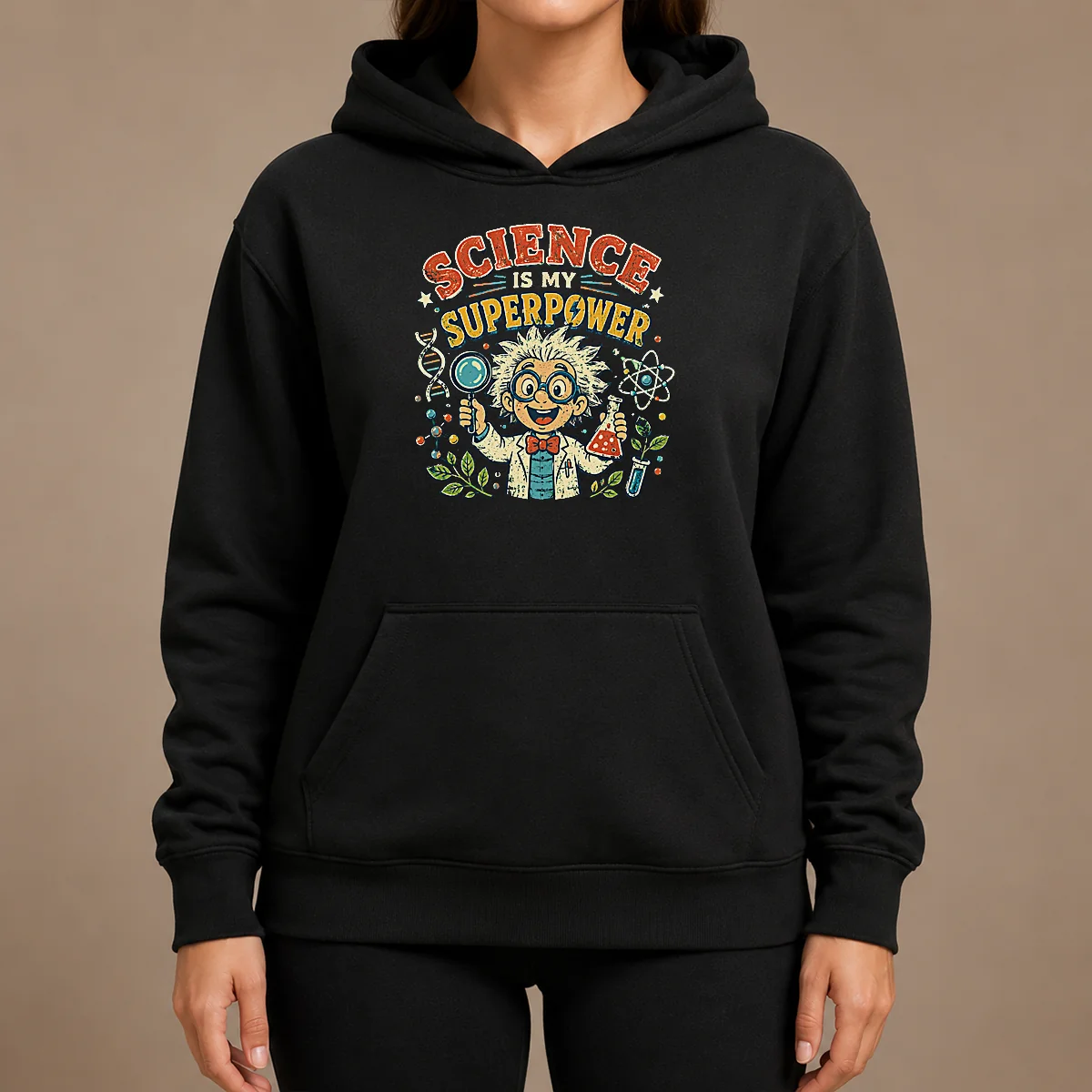 Pretty Science Is My Superpower Vintage Hoodie Pretty Science Is My Superpower Vintage Hoodie in soft fabric with front pocket and drawstring hood