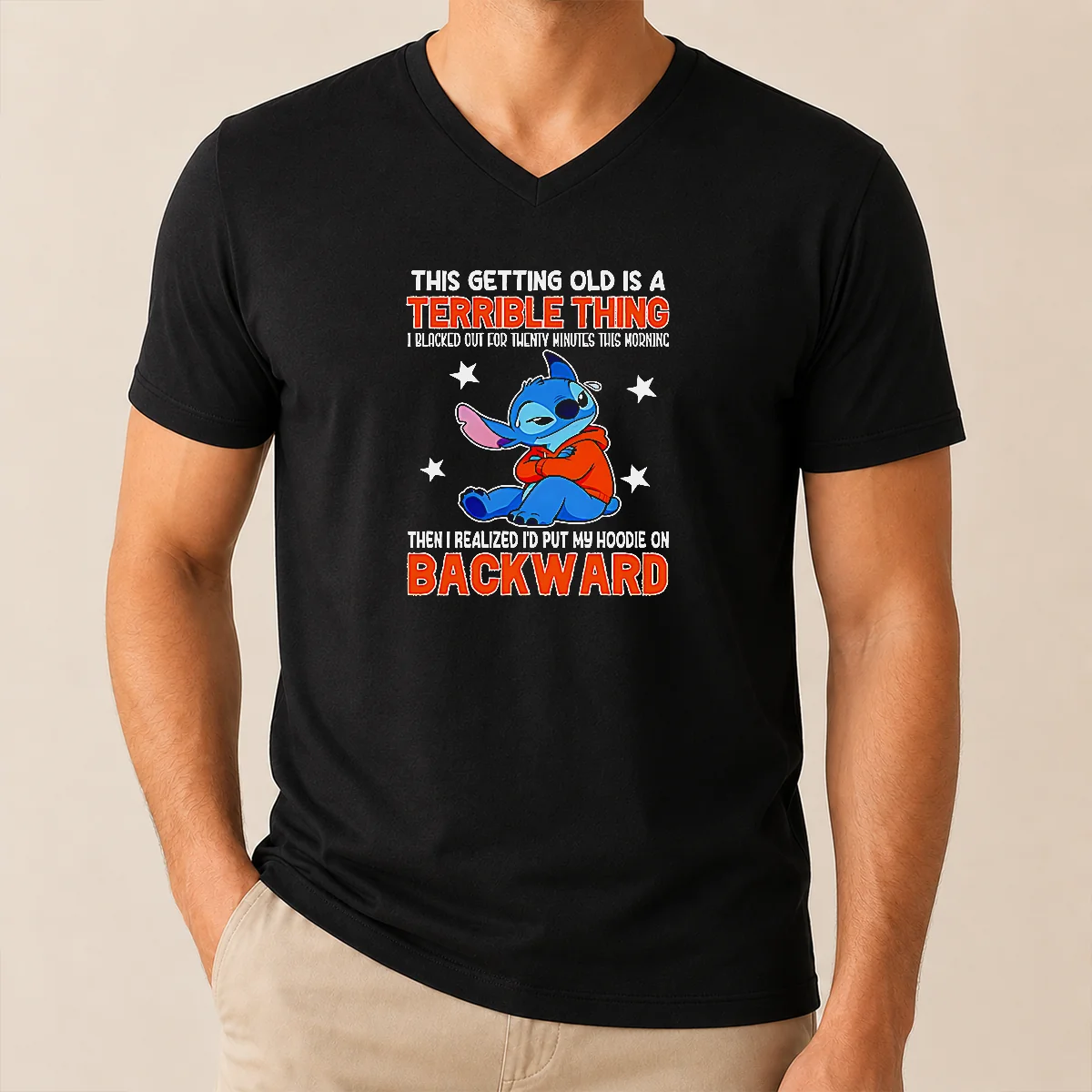 Pretty Stitch This Getting Old Is V-Neck Shirt Pretty Stitch This Getting Old Is V-Neck Shirt