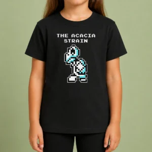 Pretty The Acacia Strain 8 Bit Pixel Art Robot Kids T Shirt featuring colorful pixel art on a comfortable cotton fabric